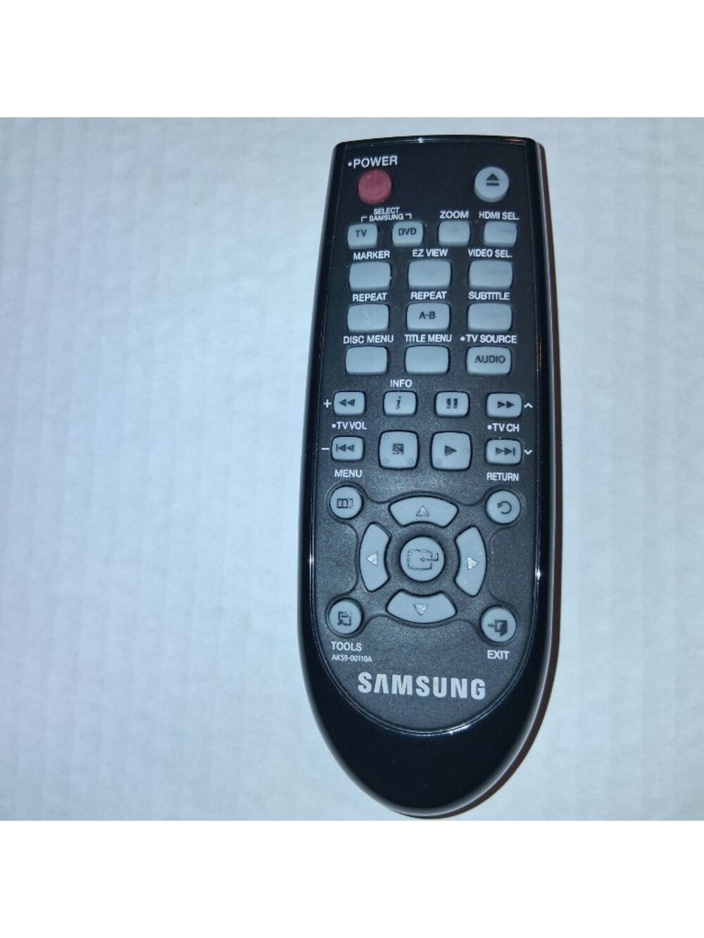 Samsung TV/DVD Remote Control AK59-00110A Black Universal Replacement